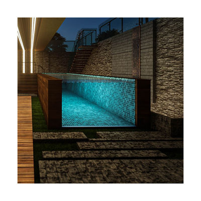 Custom Container Pool with Window Shower House and Spa High Light Transmission 93%