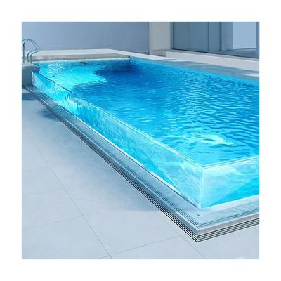 Cutting Service Aupool Transparent Glass Sided Villa Swimming Pool for Hotel Backyard
