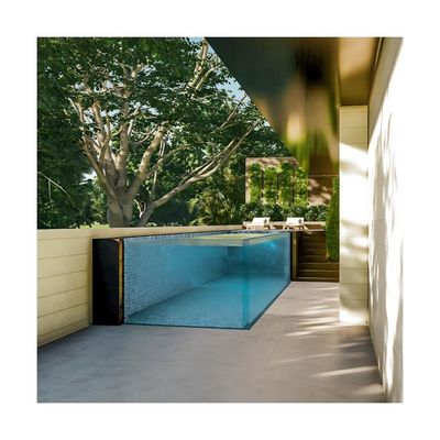 Outdoor Aboveground Infinity Swimming Pool Fiberglass Lucite Acrylic Density 1.2g/cm3