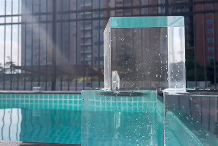Customized Size Acrylic Window Installation Training for Residential Underwater Pool