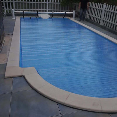 Transparant Blue AUPOOL OEM Automatic Pool Cover with CE Certifications and 12V Motors