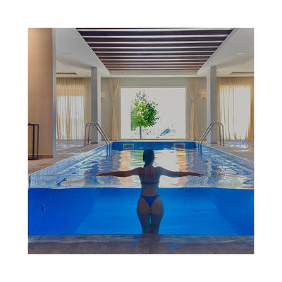 Plastic Customized Swimming Pools for Transparent Skyline Infinity Glass Rooftop View