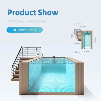 Solid Safety Endless Clear Glass Panels Custom Outdoor In-Ground Family Swimming Pool