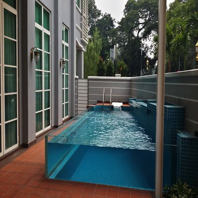Customer's Demand Outdoor Rectangular Pool with Carbon Fiber and Fiberglass Material