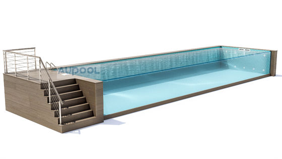 Plastic High Light Transmittance Transparent Finished Swimming Pool For Family Hotels