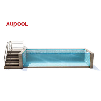 Clear Water Clear Mind Prefab 20Ft 40Ft Shipping Container Swimming Pool with Cutting