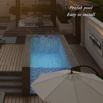 18m3 Pool Water Capacity Customized Acrylic Panel Thickness Outdoor Hotel Glass Pool