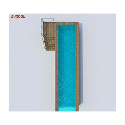 Acrylic Sheet Aupool Frame Swimming Pool with Jade Inlaid Marble Surface Material