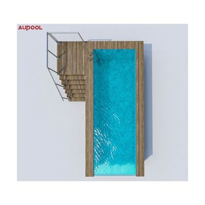 Acrylic Sheet Aupool Frame Swimming Pool with Jade Inlaid Marble Surface Material