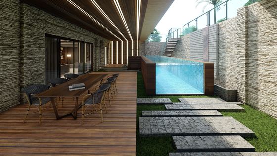 24m3 Pool Water Capacity Transparent Acrylic Plastic Panel for Swimming Pool Window