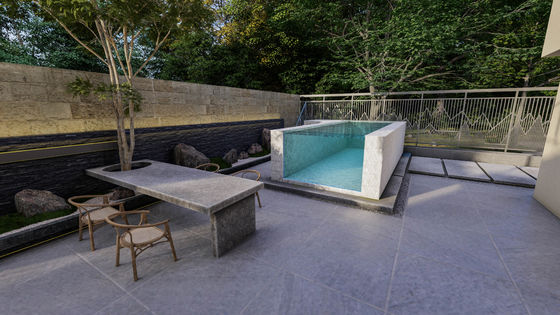 Custom Cast Clear Acrylic Swimming Pool Clear Coffee Color Wood Plastic Board Perspex