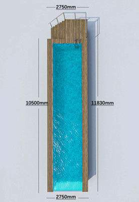 24m3 Pool Water Capacity Acrylic Swimming Pool Glass Walls with 90mm Thickness