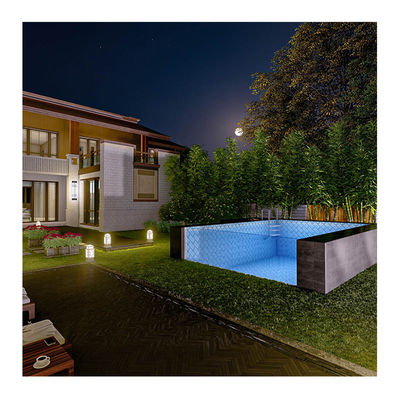 Lucite Acrylic Above Ground Modular Container Home Pool with Clear Wall Window Design