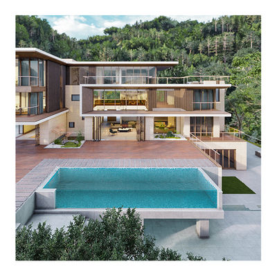 Lucite Acrylic Above Ground Modular Container Home Pool with Clear Wall Window Design