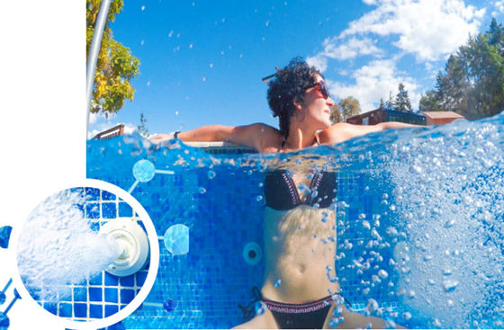 Pool of Luxury Above Ground Fibre Glass Endless Transparent with Wood Plastic Board