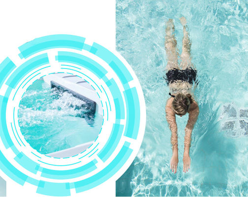 Pool of Luxury Above Ground Fibre Glass Endless Transparent with Wood Plastic Board