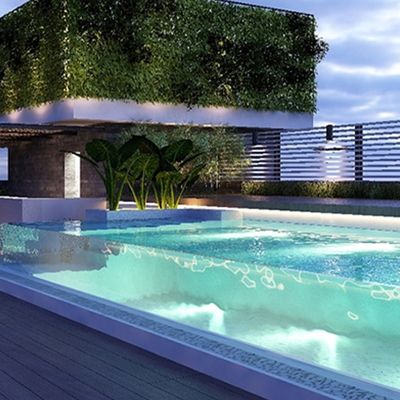 Outdoor Acrylic Swim Spa with Dry Thermostatic Polymerization Technology and 30 Years