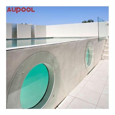 Prefabricated Steel Frame Assembled Metal Frame Swimming Pool with Clear Acrylic and Sand Filter