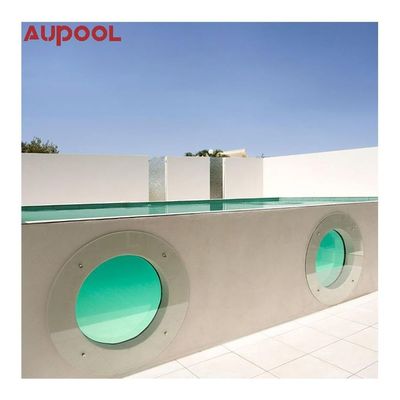 Prefabricated Steel Frame Assembled Metal Frame Swimming Pool with Clear Acrylic and Sand Filter