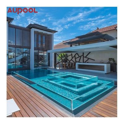 Custom Made Outdoor Pool with Acrylic Sheet and Underwater Lighting in 20ft Container