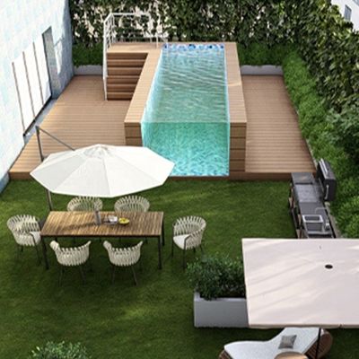 Custom Made Outdoor Pool with Acrylic Sheet and Underwater Lighting in 20ft Container