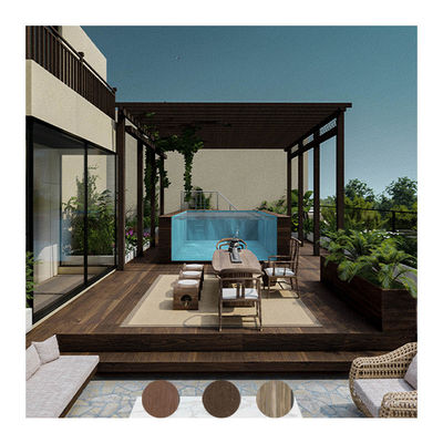 Custom Outdoor Living Solution Prefab Wooden Villa with Acrylic Swimming Pool in India