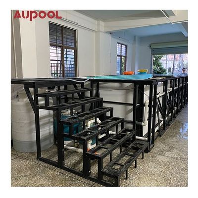 Cutting Service Steel Structure Prefab Pool with 100mm Acrylic Window from AUPOOL OEM