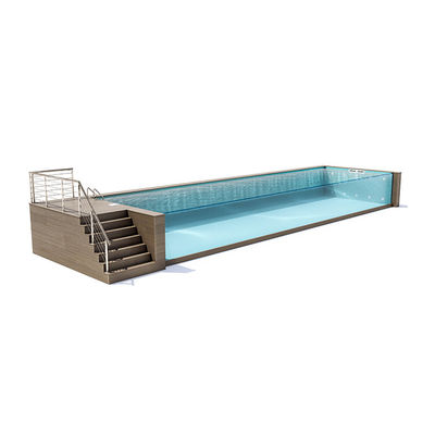 Cutting Service Steel Structure Prefab Pool with 100mm Acrylic Window from AUPOOL OEM