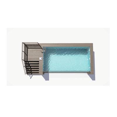Cutting Service Steel Structure Prefab Pool with 100mm Acrylic Window from AUPOOL OEM