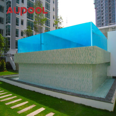 Clear Acrylic Swimming Pool Glass Walls 100mm Thick Pool Plexiglass Sheets