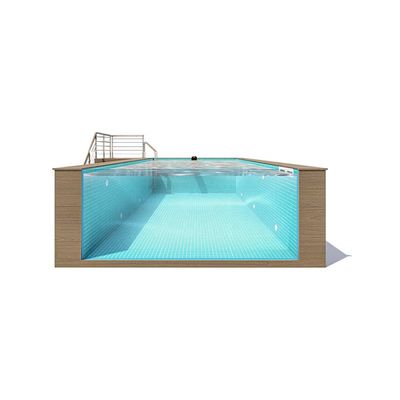 100mm Thickness Customized Luxury Prefab Tiny House With Swimming Pool Container Pool