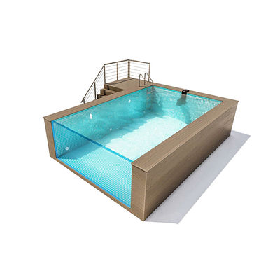 High Light Transmission Portable Living Modular Shipping Container Pool for Garden