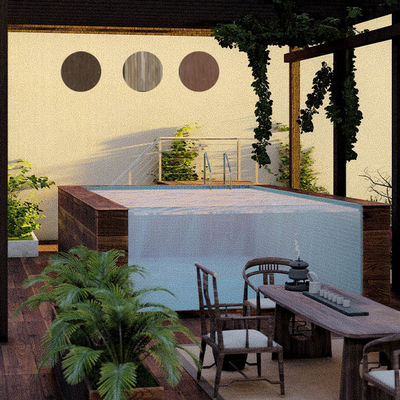 High Light Transmission Portable Living Modular Shipping Container Pool for Garden