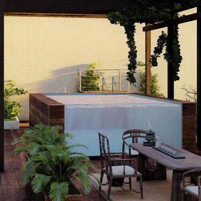 Lucite Acrylic Material Above Ground Swimming Pool with Pool Window and Infinity Design