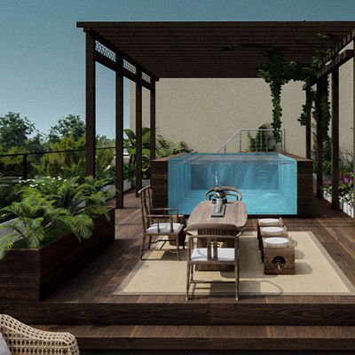 Prefab Swimming Pools Non-Yellowing Glass Panel Wall Window for Big Backyard Pool