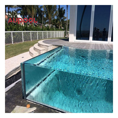AUPOOL PMMA Lucite Glass Sheet for Acrylic Swimming Pool Transparent Plexi Glass Panel