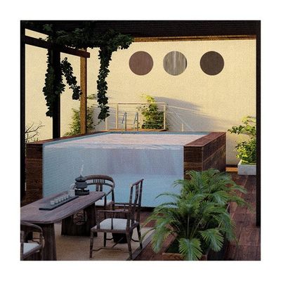 Endless Function Prefab Pool with Acrylic Panel Window and Stainless Steel Construction