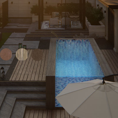 18Ft Above Ground Swimming Pool with Metal Frame and Acrylic Window in Transparent Color