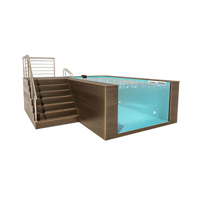 Clear Pool Window On Ground Plastic Ground Pool for Custom Pool Design in Backyard