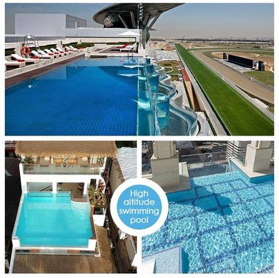 High Light Transmission Villa Pool Modern Design Outdoor Swimming Pool Diaphaneity 93%