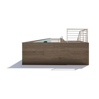 Composite Plate Steel Structure FRP Optional Acrylic Side Panels for Pool Water Park