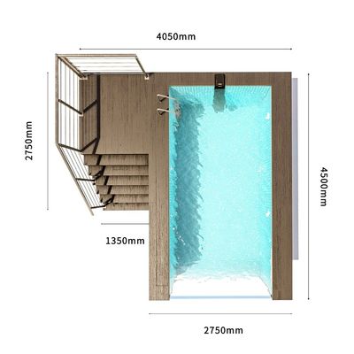Backyard Prefab Swimming Pool with Above Ground Endless Infinity Design and Air Pump