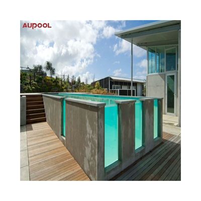 High Light Transmission Rectangle Acrylic Glass Swimming Pool for Underground Hotels