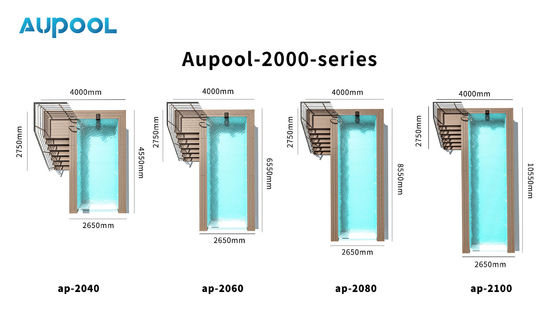 2080 Above Ground Clear Acrylic Glass Fiberglass Swimming Pool with Easy Installation
