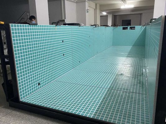 Acrylic Borderless Swimming Pool for Hotels 43m3 Pool Water Capacity 3050KGS Net Weight