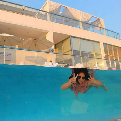 AUPOOL CE Approved Large Outdoor PMMA Acrylic Swimming Pool with Air Pump Accessories