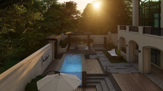 Transform Your Outdoor Space with AUPOOL's Clear Acrylic Panel Fiberglass Swimming Pool