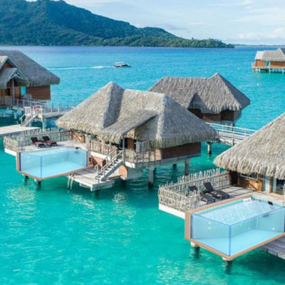 Clear Inner Container FRP Materials Prefab Swimming Pool for Luxury Water Villa Resort