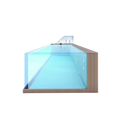 Clear Inner Container FRP Materials Prefab Swimming Pool for Luxury Water Villa Resort