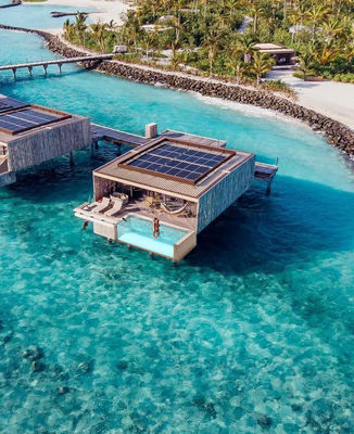 Clear Customizable Fiberglass Modular Above Ground Pool for Trendy Island Resort Villa